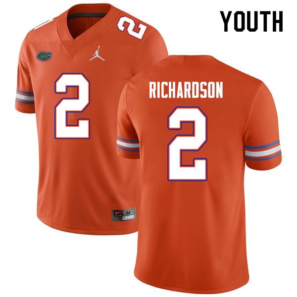 Youth #2 Anthony Richardson Florida Gators College Football Jersey Orange